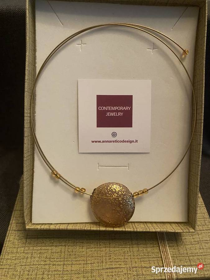 Naszyjnik z koralikami w kolorze złota mazowieckie Warszawa