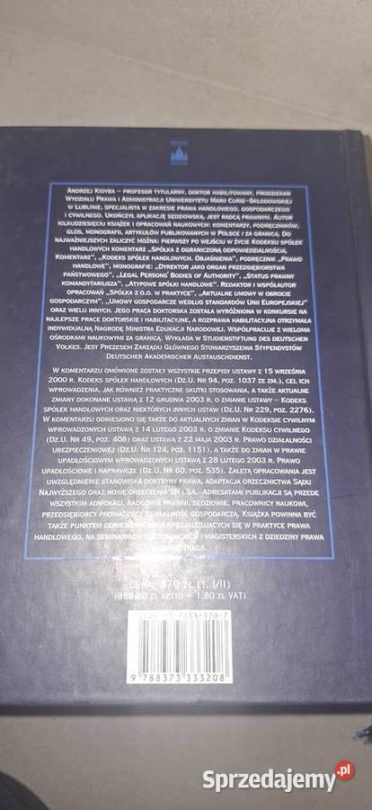 Komentarz do Kodeksu Spółek Handlowych Zakamycze Piła