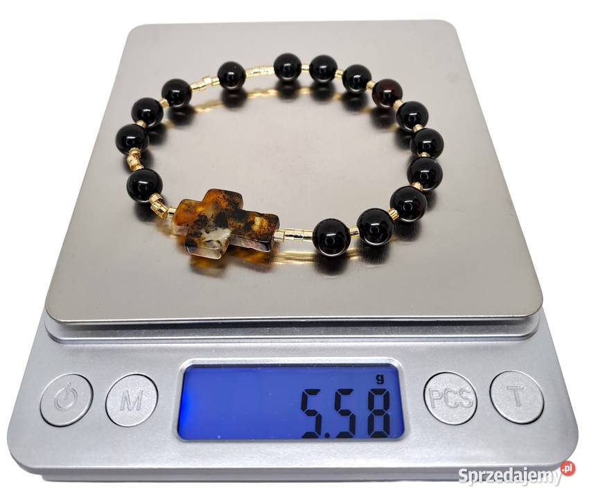 Bransoletka dziesiątka różańca z bursztynu Warszawa
