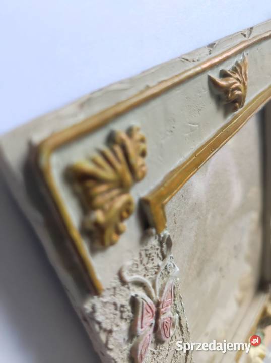 dekoracyjna stara ramka na zdjęcia z motywem róż Pozostałe