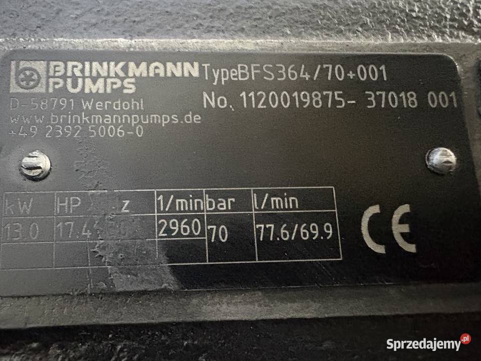 Brinkmann Pumps BFS36470001 TFS364 Screw Pump Warszawa