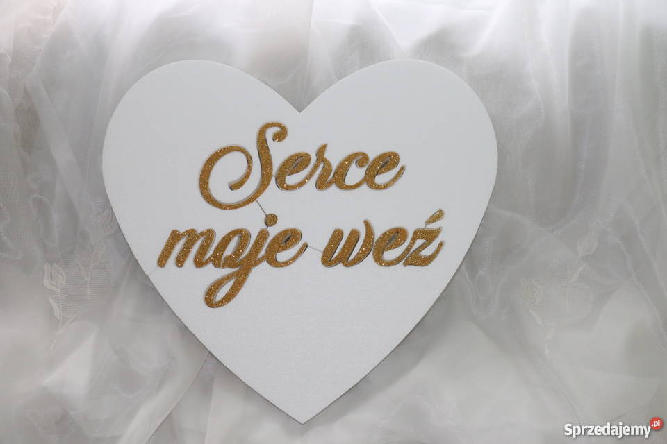 Duże serce z zapisem Pierwsza Komunia podkarpackie Jasienica Rosielna