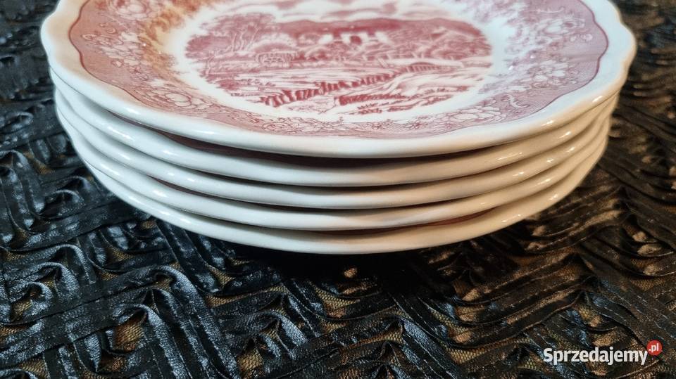 Talerze deserowe porcelana włoska Fontebasso Wola Podłężna