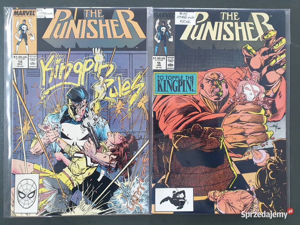 The Punisher zestaw 11 komiksów Marvel USA lata Rok wydania 1988 Gdynia sprzedam
