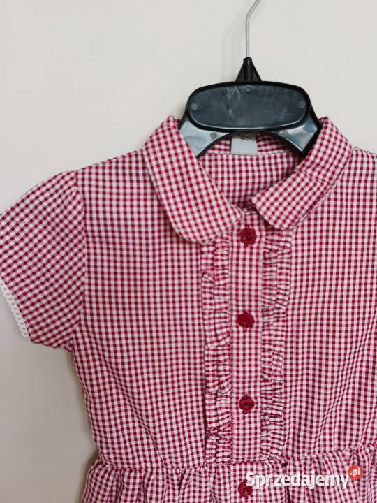 Sukienka szkolna w kratkę czerwoną 5 lat dziewczynka pomorskie Gdynia sprzedam