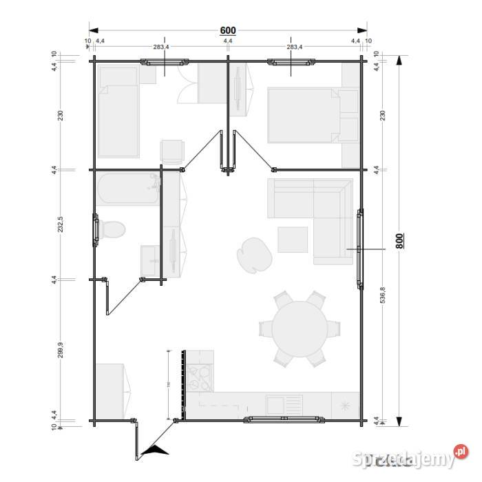 DREWNIANY DOMEK LETNISKOWY TOKIO 48 M2