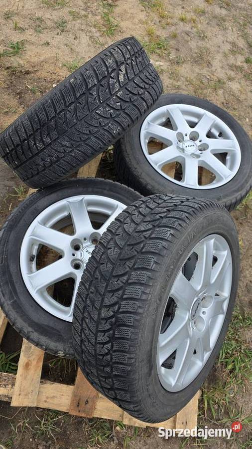 4 kola z oponami zimowymi 16 rozstaw 5x112 mazowieckie Mińsk Mazowiecki