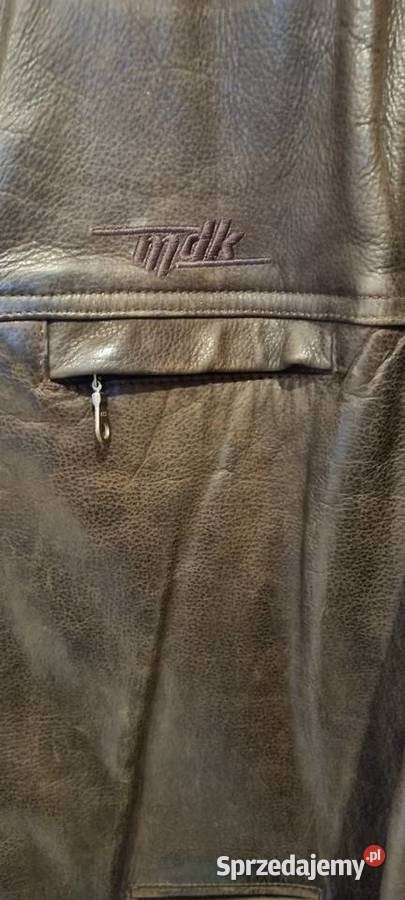 Kurtka skórzana w kolorze brązowym