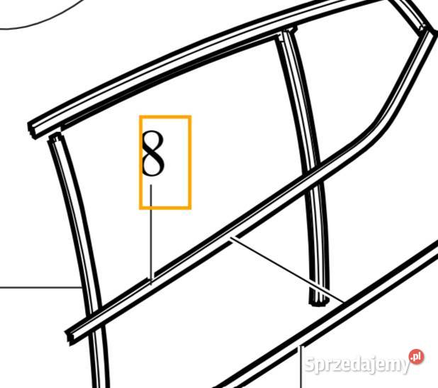 VOLVO C40 listwa ozdobna zgarniajaca drzwi prawy Bielany Wrocławskie