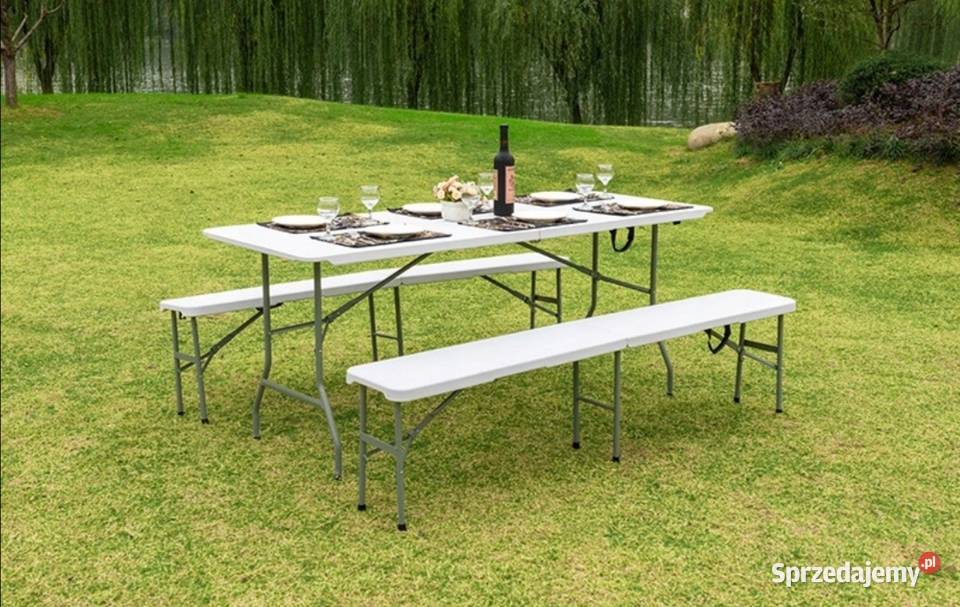 Stół składany w walizce cateringowy bialy biały Konin