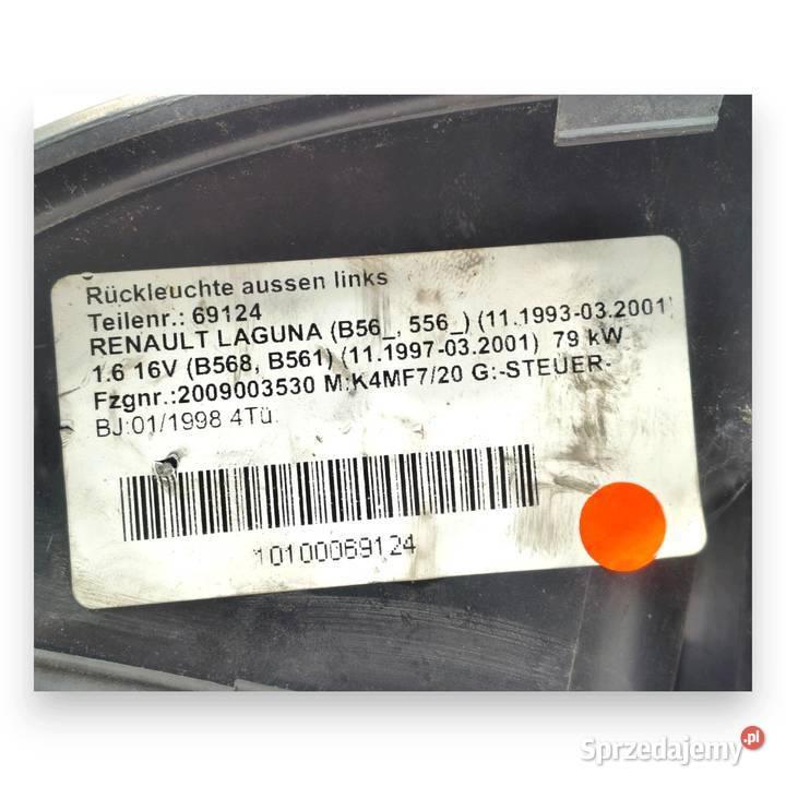 LAMPA LEWA Renault Laguna I LIFT 9801 tylna lewa Lampy tylne sprzedam