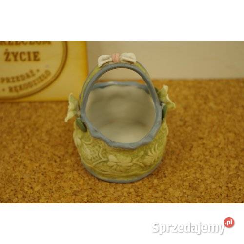 Dekoracyjny koszyczek ceramiczny z motywem