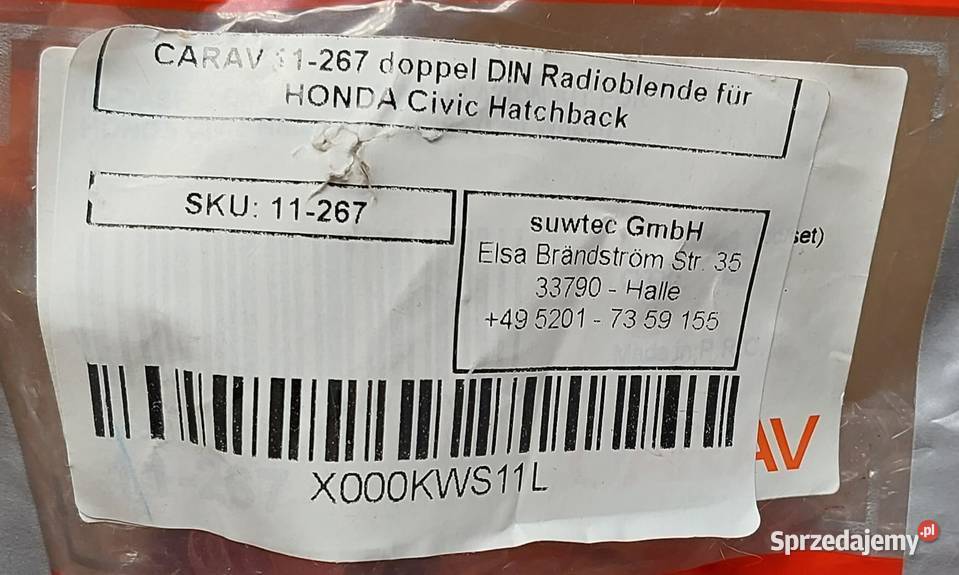 CARAV 11267 OBUDOWA RAMKA RADIA 2 DIN HONDA osobowe Mielęcin