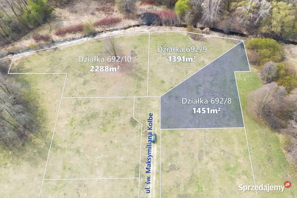 Działka budowlana 1451m2 z WZ gm Jaktorów polna Sprzedaż mazowieckie Budy Zosine