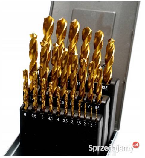 Zestaw Wierteł HSSE TiN 113 mm 25 Wiertła Siedlce