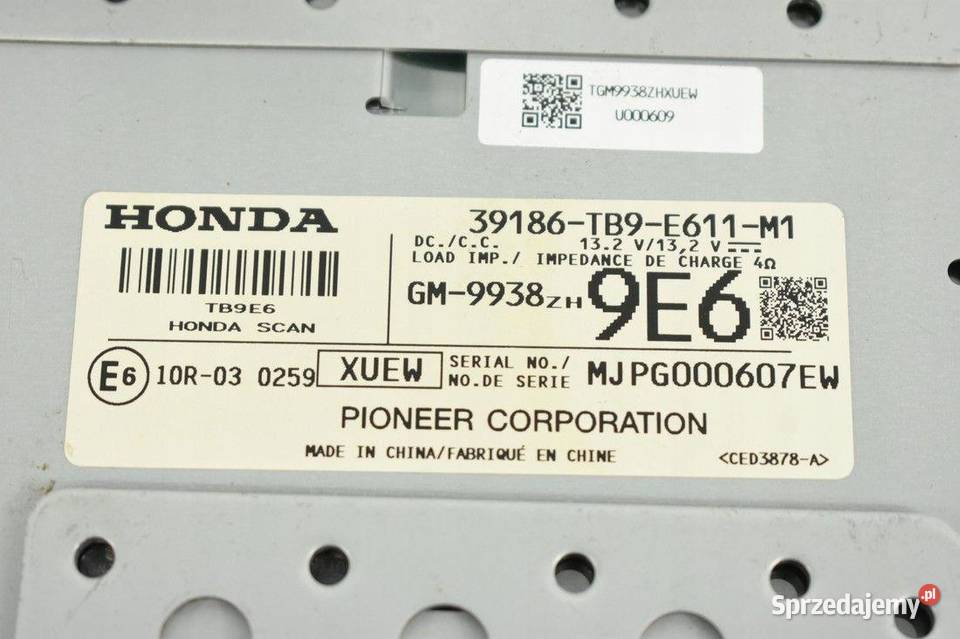 WZMACNIACZ RADIA CIVIC IX 39186TB9E611M1 lubelskie