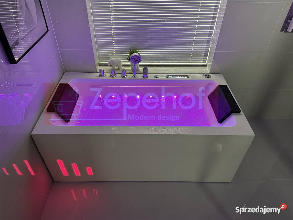 Wanna z hydromasażem LS4420 150cmx75cmx58 chromo Grabówka