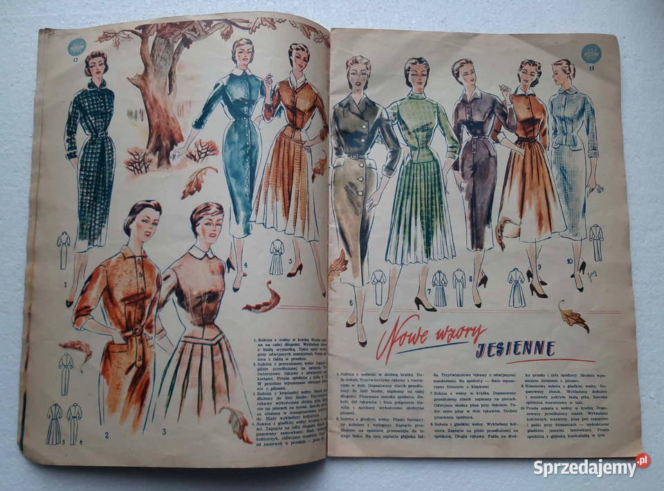 Świat Mody 1956r moda PRLu łódzkie Łódź