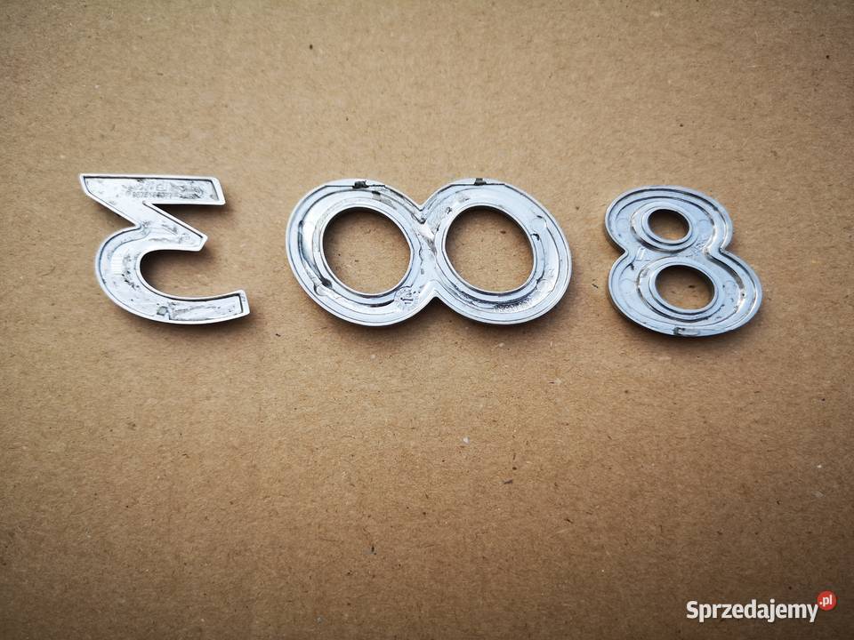 PEUGEOT 3008 emblemat napis cyfry klapy tył