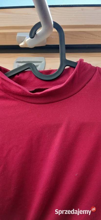 Bordowa sukienka mini ze ściągaczem dopasowana Grudziądz sprzedam