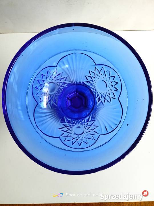 Patera owocarka niebieska Ząbkowice PRL Łódź
