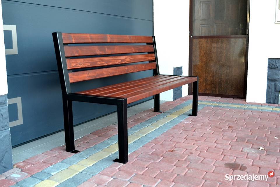 Ławka z oparciem Parkowa Ogrodowa Miejska LUX Ławy i ławki Poznań
