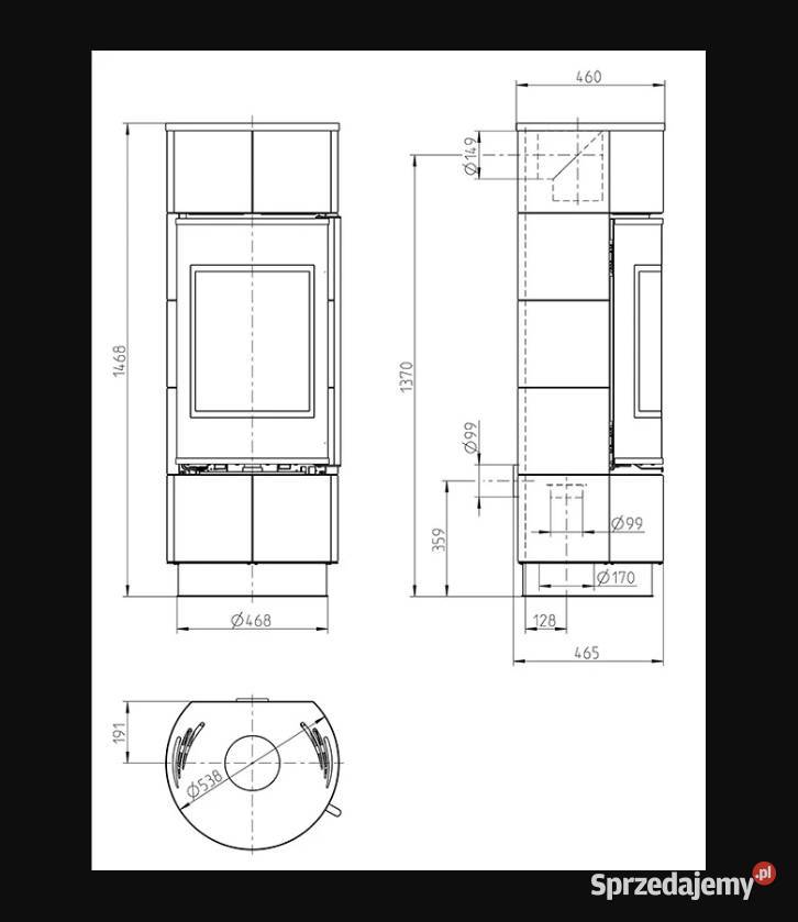 Thorma Atika Kominek z Kamienia Serpentino wielkopolskie Poznań