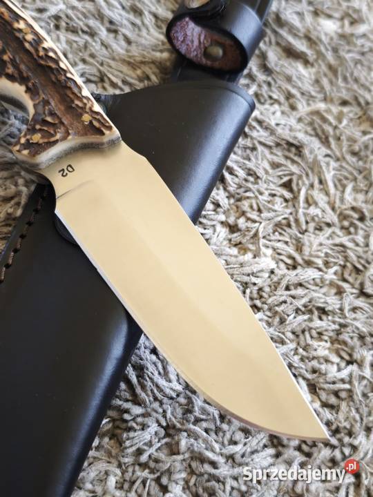 Nóż myśliwski 55 Róg 60HRC Akcesoria, narzędzia i noże Busko-Zdrój