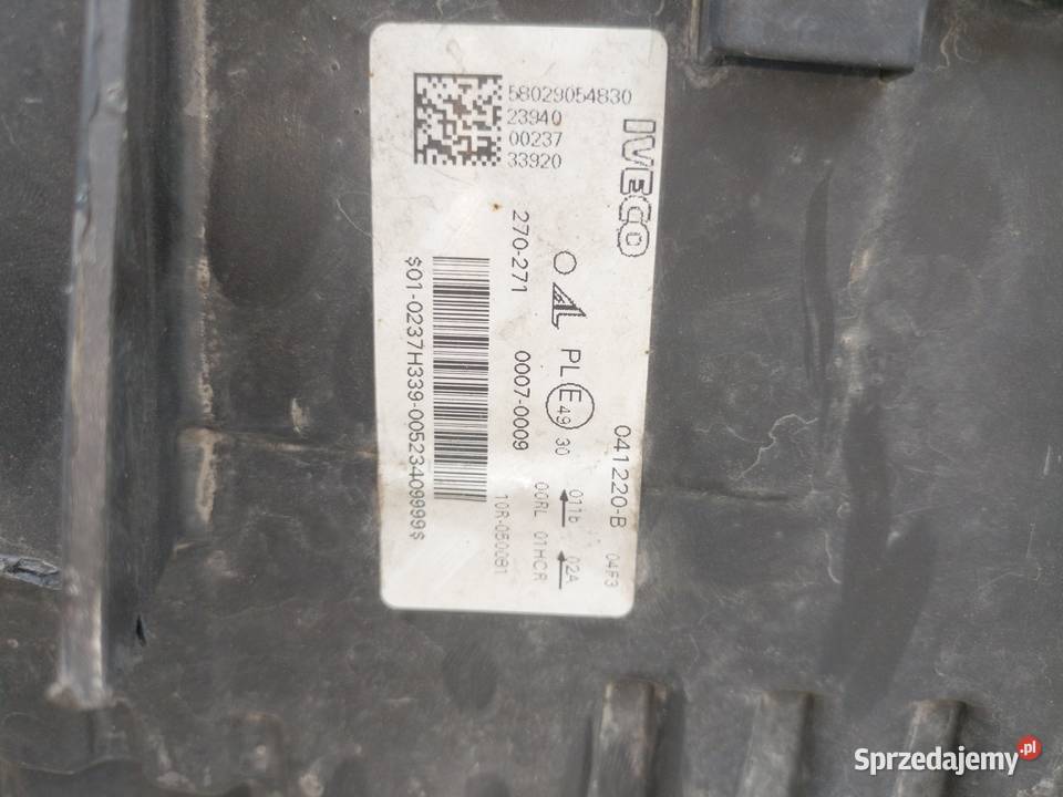 Iveco sway Lampa prawa FULL LED Moduły Lampy przednie