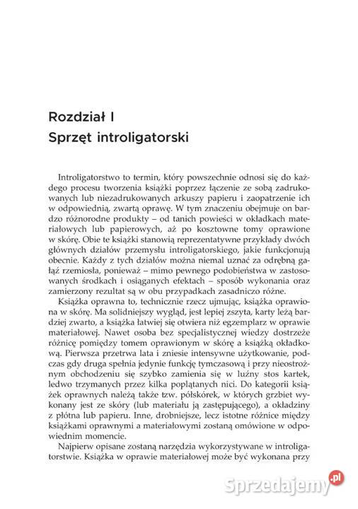 Introligatorstwo tradycyjne technika, nauki techniczne Osięciny