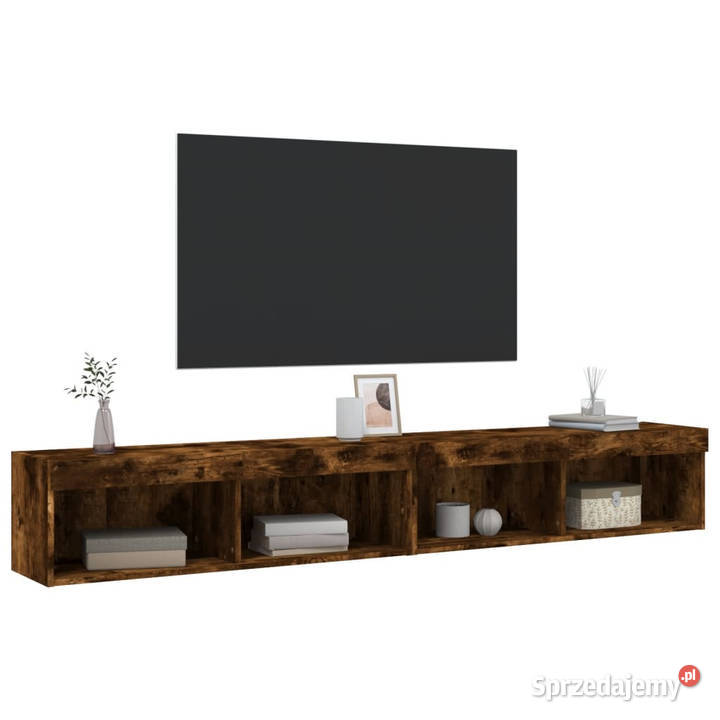 Szafki TV z LED 2 przydymiony dąb 100x30x30 Warszawa