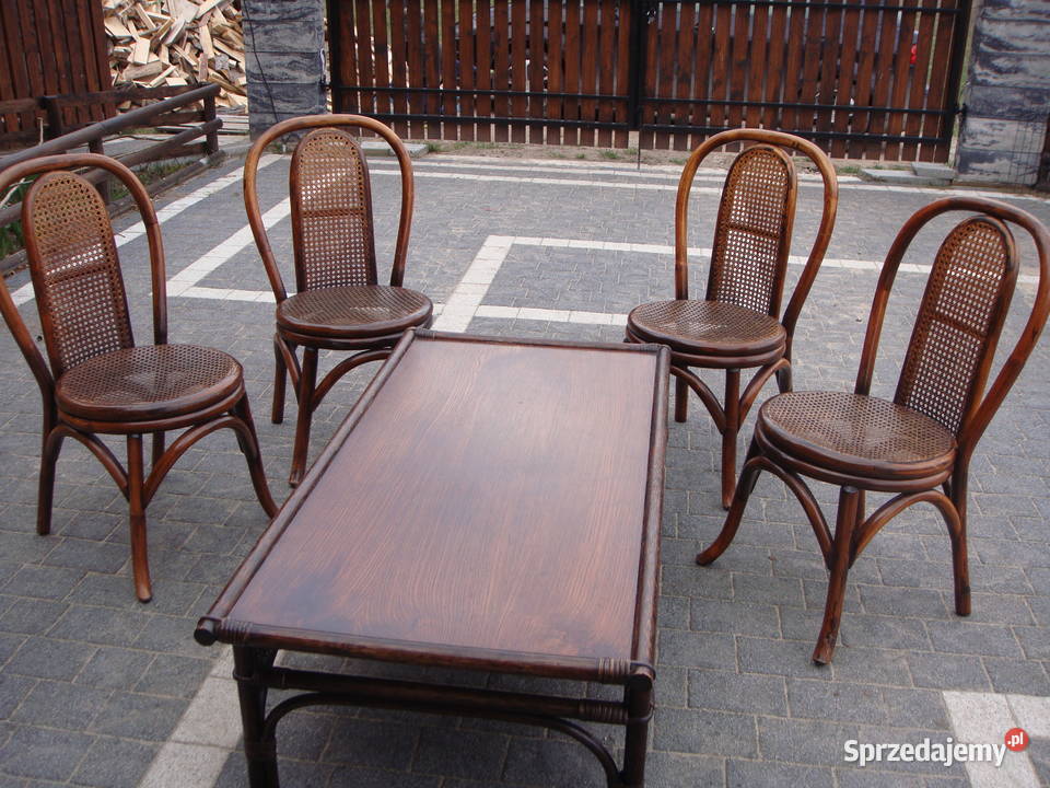 stolik kawowy na taras salonu ratanowy ratan