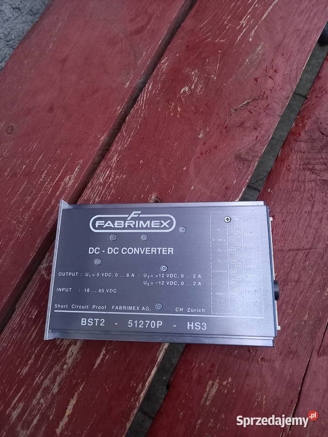 Przetwornica przemyslowa Fabrimex DcDc 24V lubuskie Sulechów