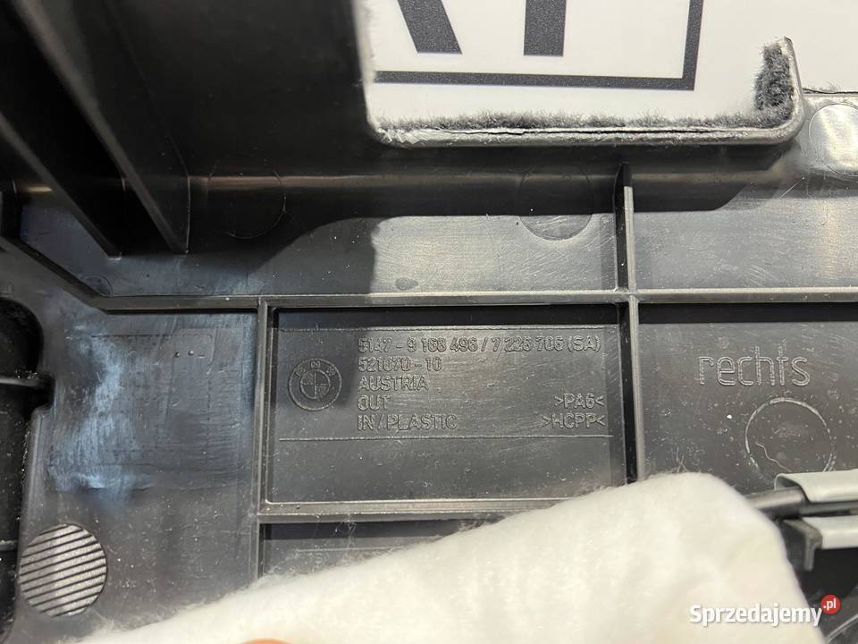 BMW F11 BOCZEK SCHOWEK WNĘKA BAGAŻNIKA PRAWA