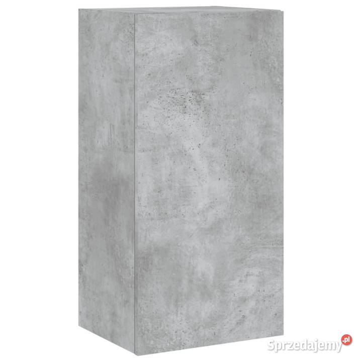 Ścienna szafka TV z LED szarość betonu 405x35x80 Warszawa