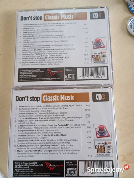 Płyty CD Dont Stop Classic Music CD1 CD3 Przysucha