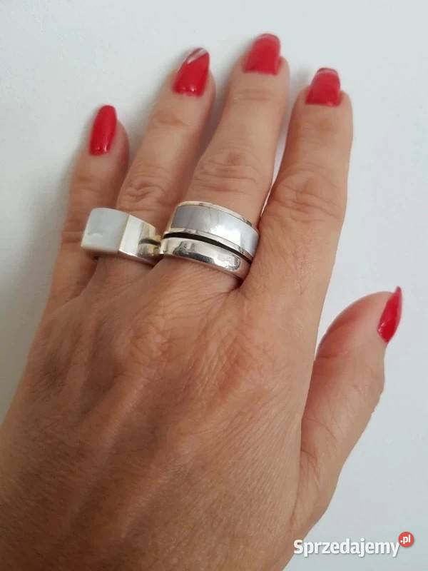 Komplet 925 z masą perłową białą Pozostałe małopolskie Kraków