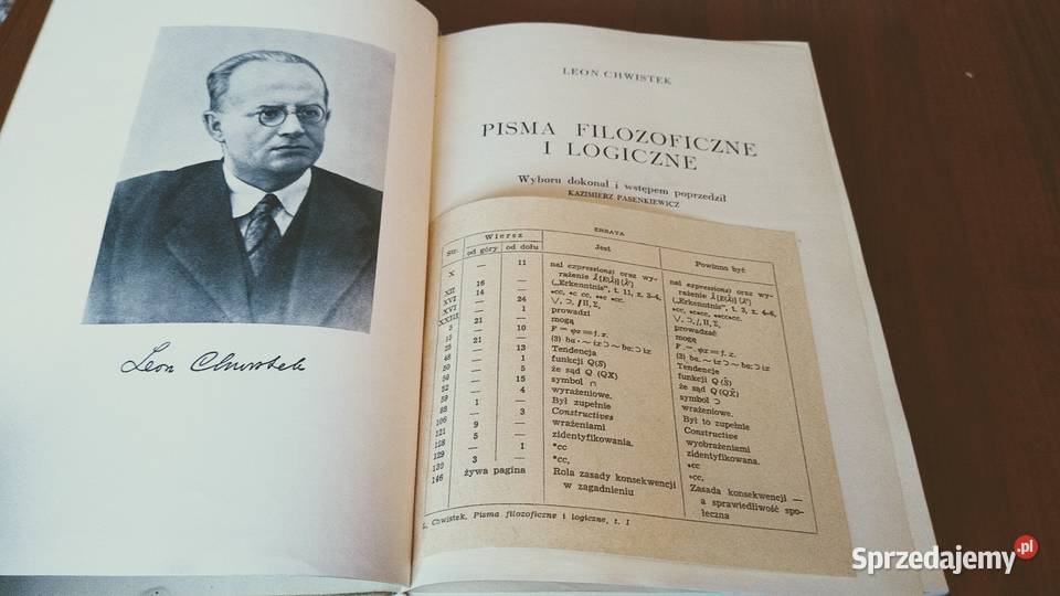 Pisma filozoficzne i logiczne T 1 Leon Chwistek Rok wydania 1961 pomorskie Gdańsk