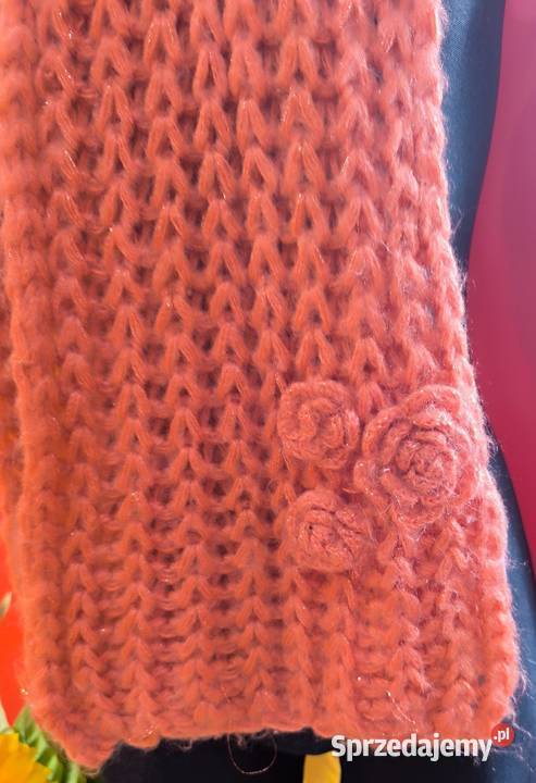 Długi ciepły szalik Bolesławiec