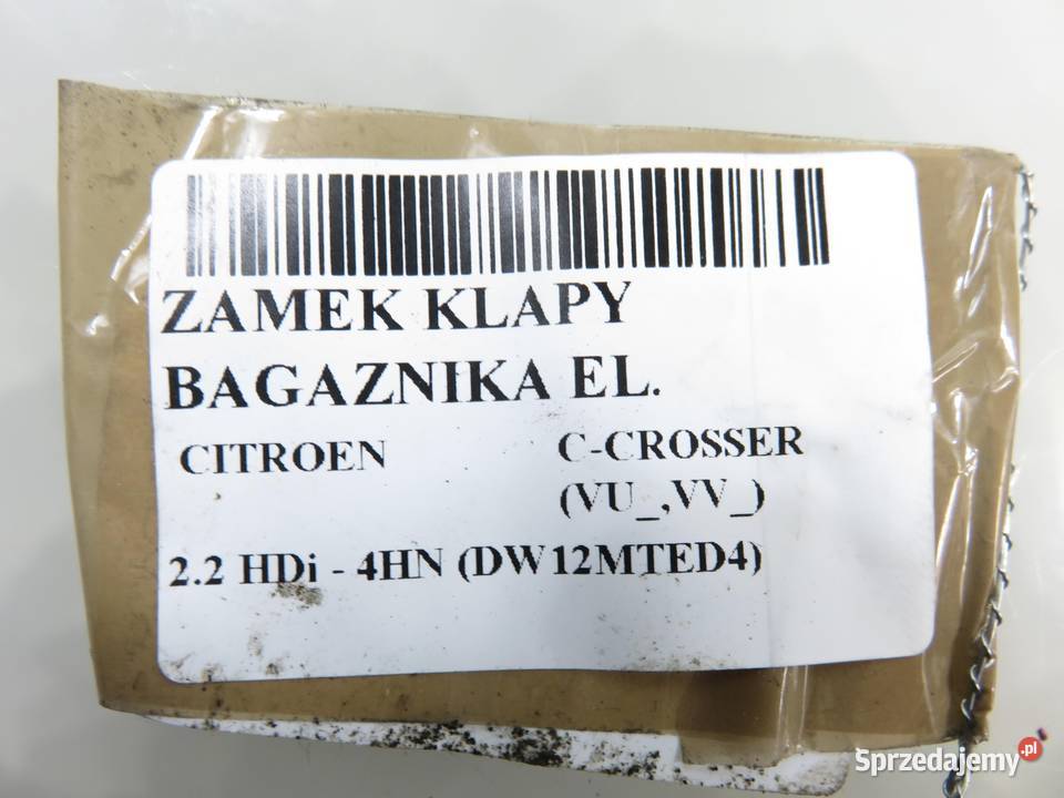 ZAMEK KLAPY CITROEN CCROSSER VUVV