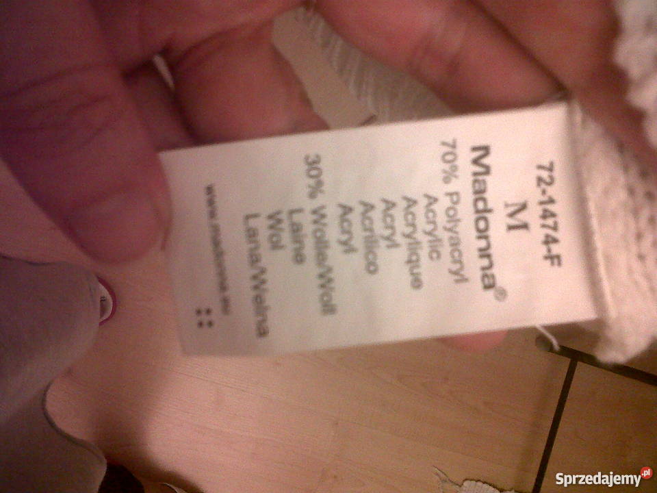 NOWA tunikasweterek M 3840 oversize Firmy Madonn Bez wzoru
