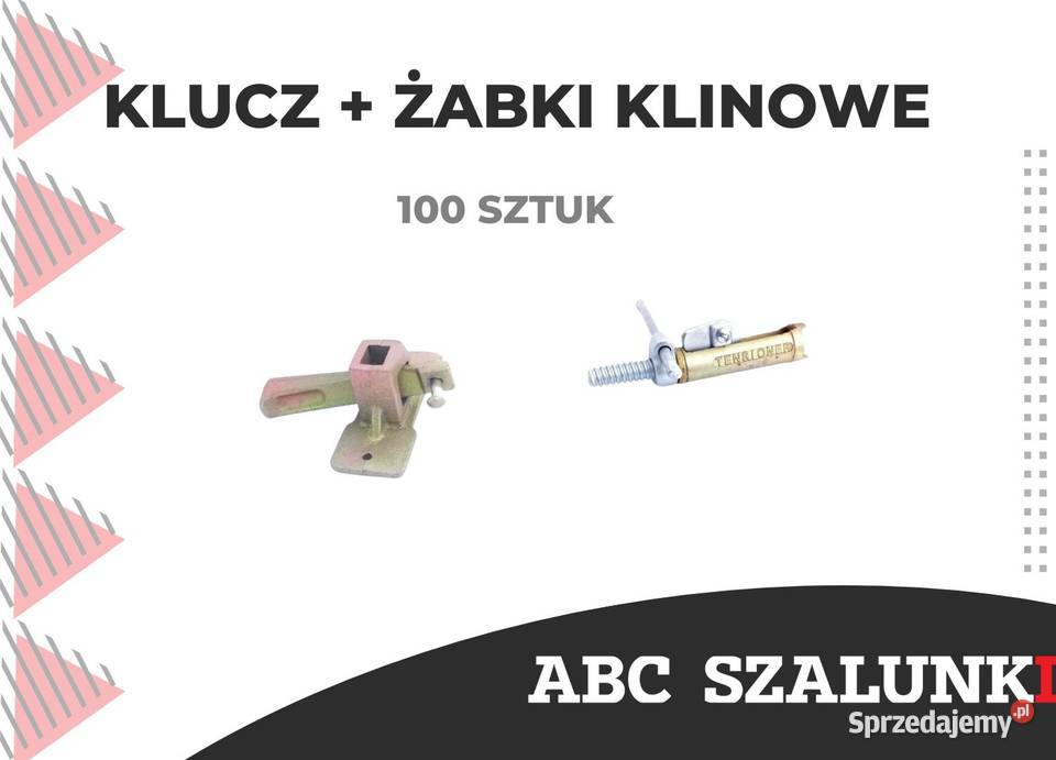 ZESTAW żabki klinowe zaciski klinowe 100 SZTUK