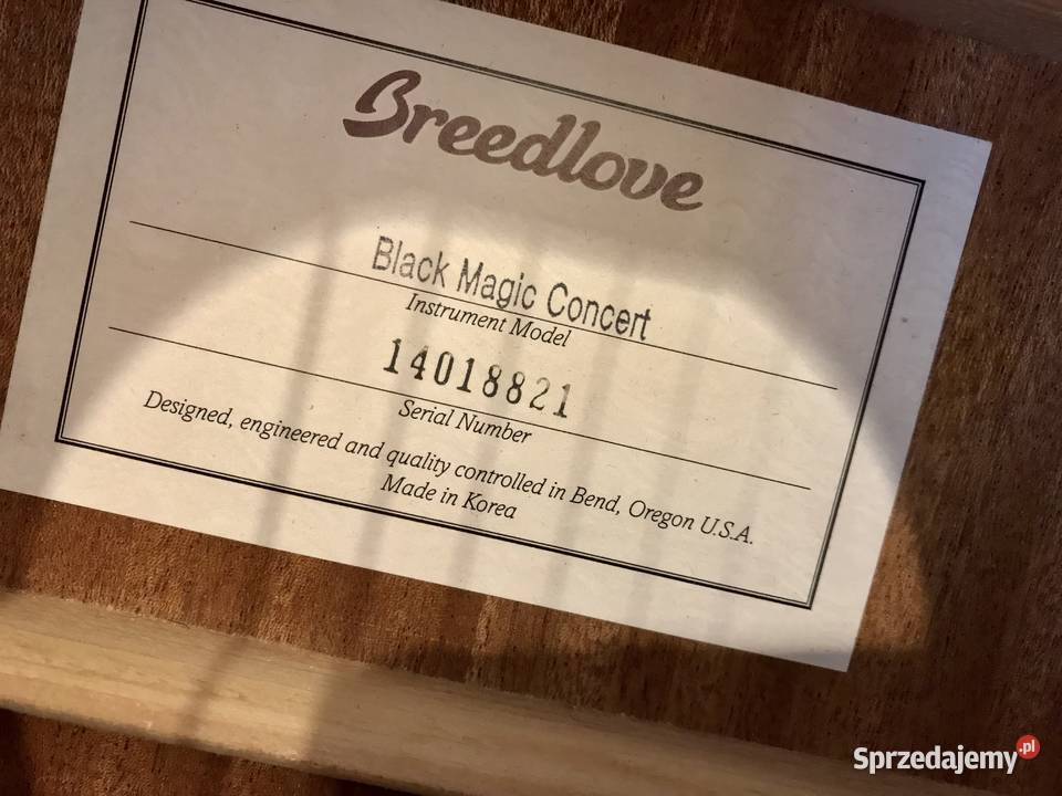 Breedlove Black Magic Concert czarna Gitara elektryczna Warszawa sprzedam