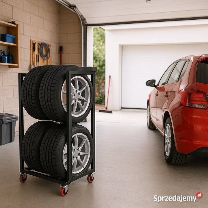 Stojak na koła opony stelaż na kółkach do garażu Jeżowe