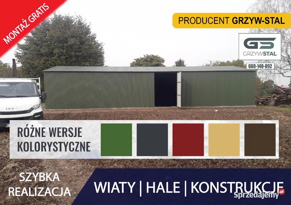 Garaż Blaszany 14x6 HALA Magazyn na maszyny Pleszew