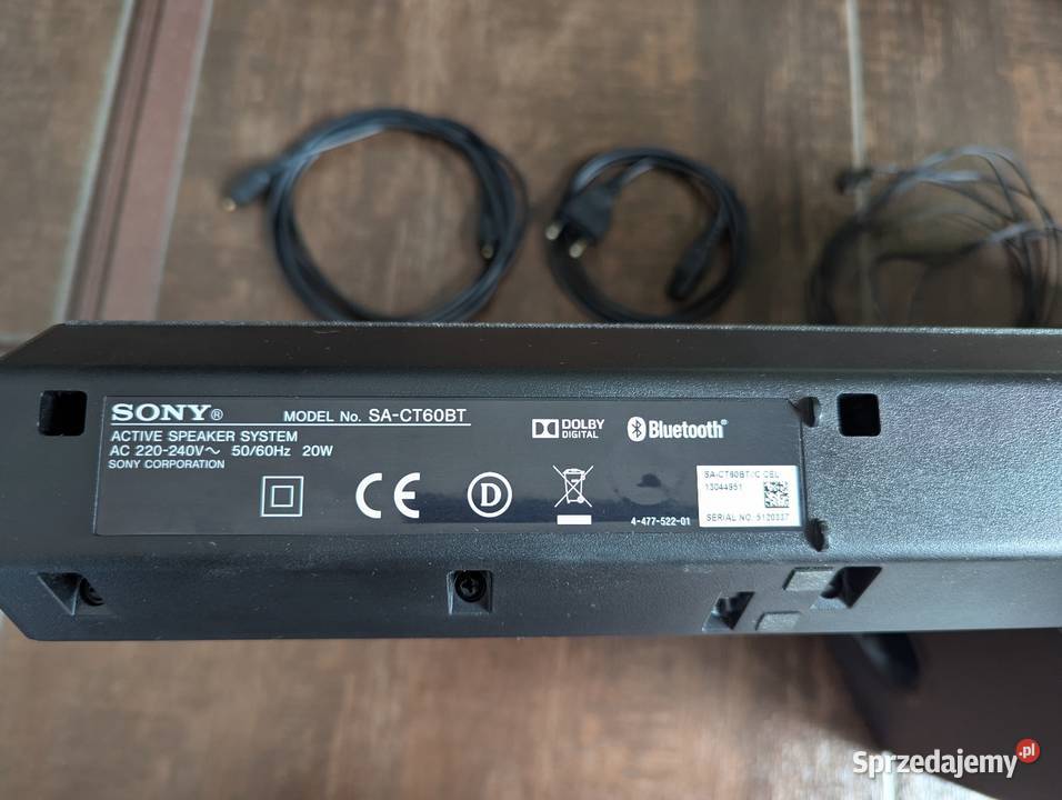 Soundbar 21 Sony HTCT60BT Ksawerów