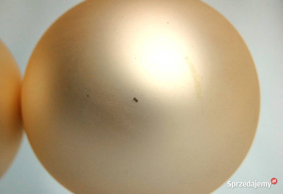 Bombki szklane ręcznie malowane złote perłowe 10 Lublin