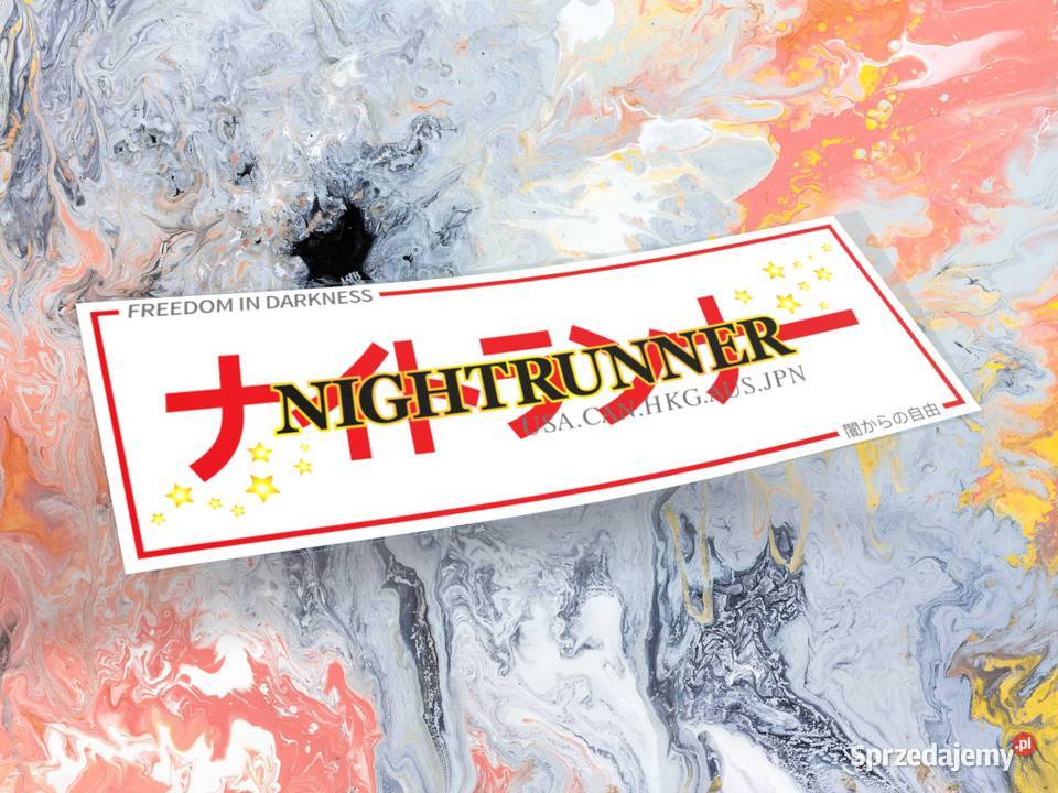 Naklejka K13 NIGHTRUNNER 20 x 65 drift slap 18 Choroszcz