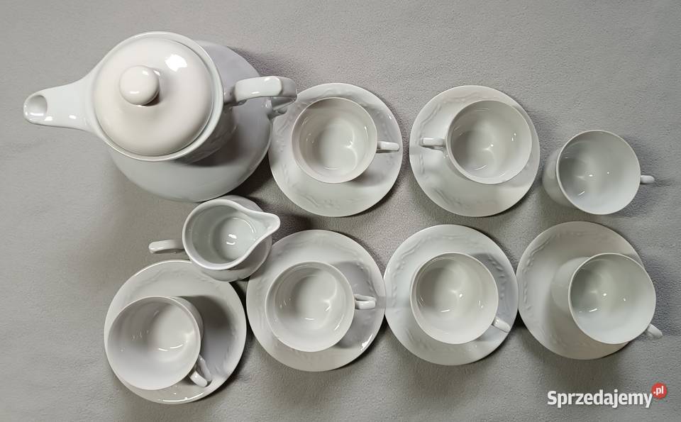 Filiżanki spodeczki dzbanek porcelana Karolina