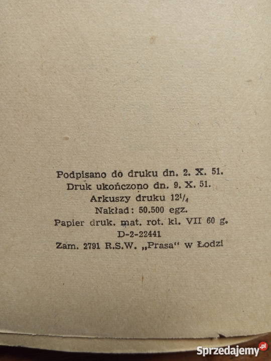Widzenie książka z 1951r Autor Stanisław Rok wydania 1951 Dąbrowa Górnicza